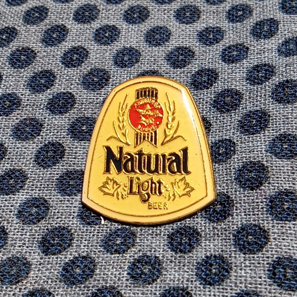 Vintage  natural light beer pin